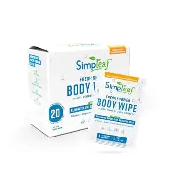 Simpleaf Fresh Shower Body Wipes 20 Count
