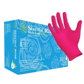 Sempermed Starmed Rose X-SMALL Gloves 200 per box