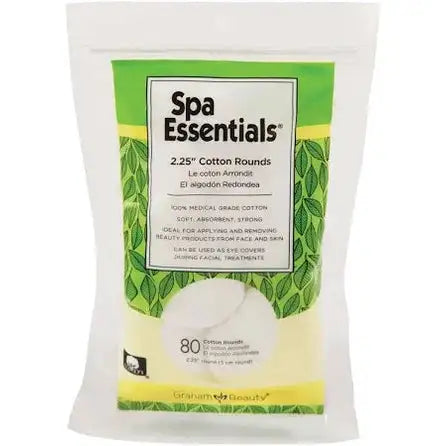Spa Essentials Cotton Rounds -  2.25" 80 Count