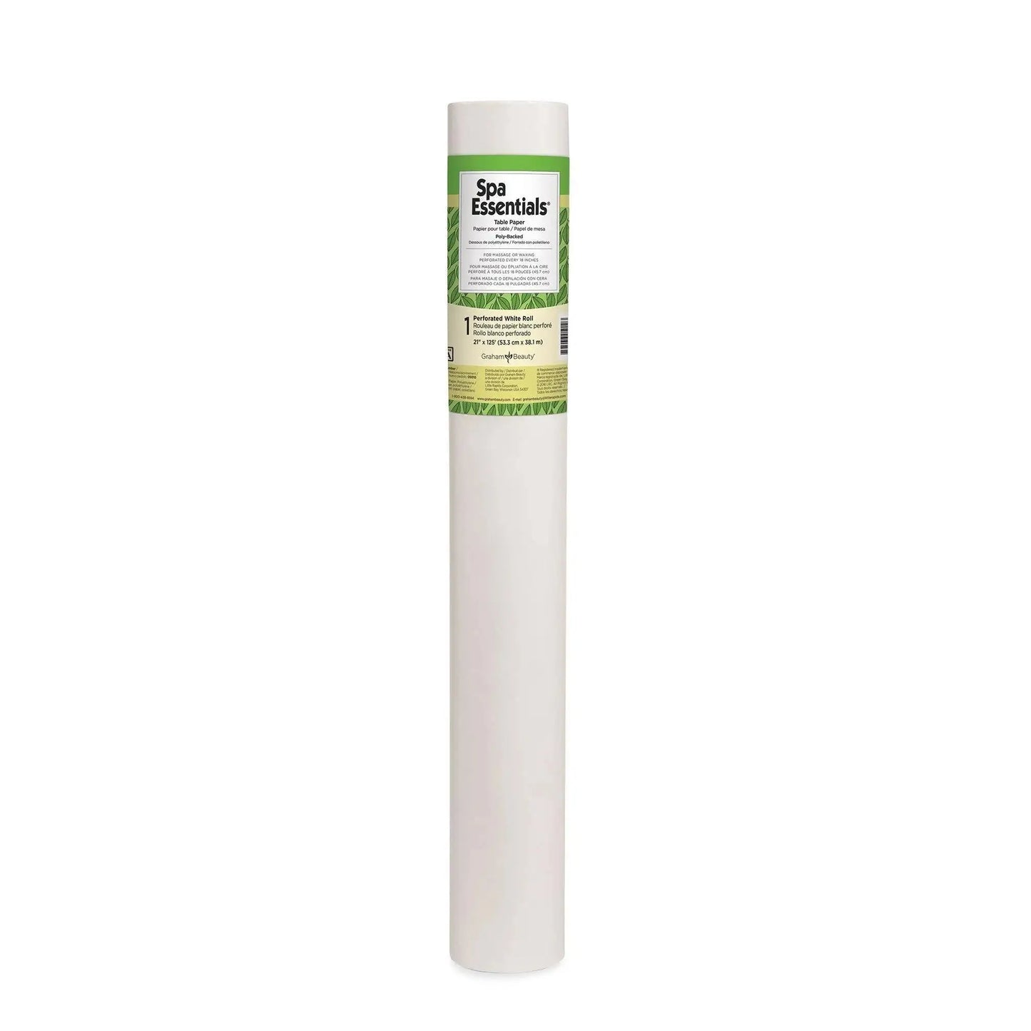 Spa Essentials Poly Backed Table Paper  21"x125'