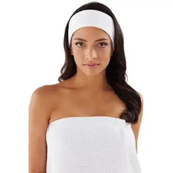 Boca Terry Waffle Headband - White
