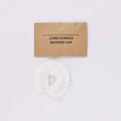 Tess biodegradable corn starch shower cap for spa and hotel guest amenities