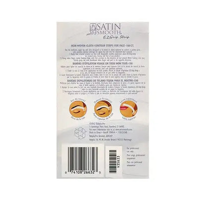 Satin Smooth EZGrip Strip Non-Woven Cloth Contour Facial Strips - 100 ct