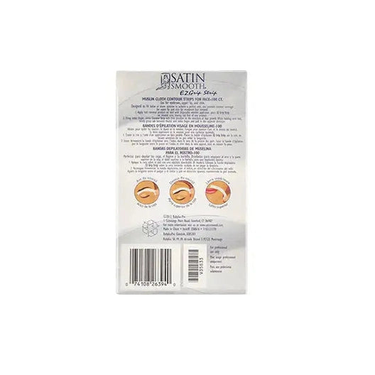 Satin Smooth EZGrip Strip Natural Muslin Contour Facial Strips - 100 ct