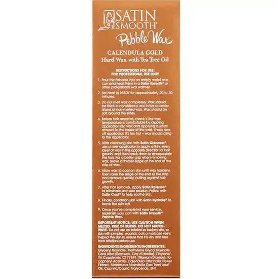 Satin Smooth Calendula Gold and Tea Tree Pebble Hard Wax - 2.3 lbs