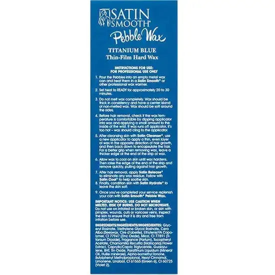 Satin Smooth Titanium Blue Thin Film Pebble Hard Wax - 2.3 lbs