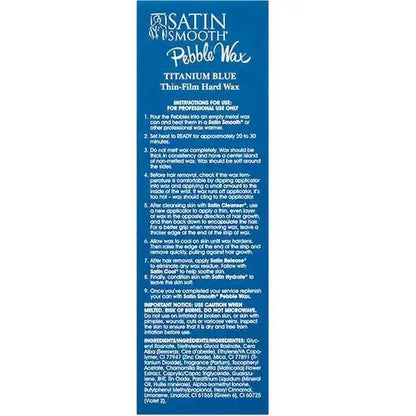 Satin Smooth Titanium Blue Thin Film Pebble Hard Wax - 2.3 lbs