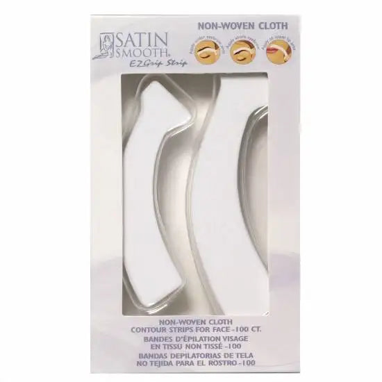 Satin Smooth Non-Woven Cloth Contour Facial Strips - 100 ct
