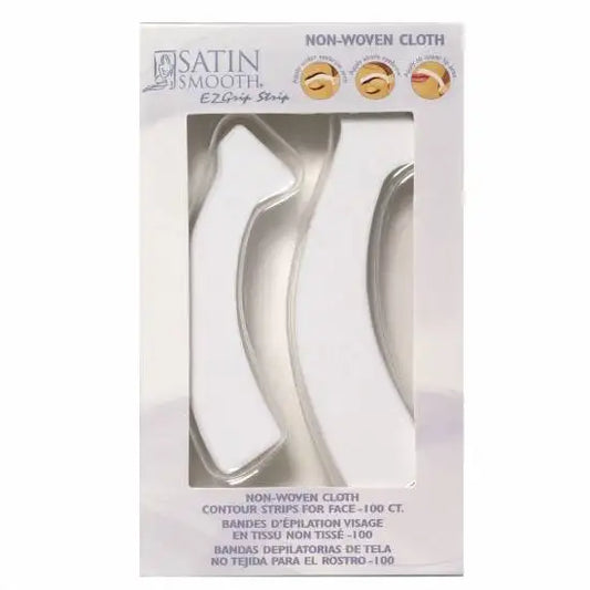 Satin Smooth Non-Woven Cloth Contour Facial Strips - 100 ct