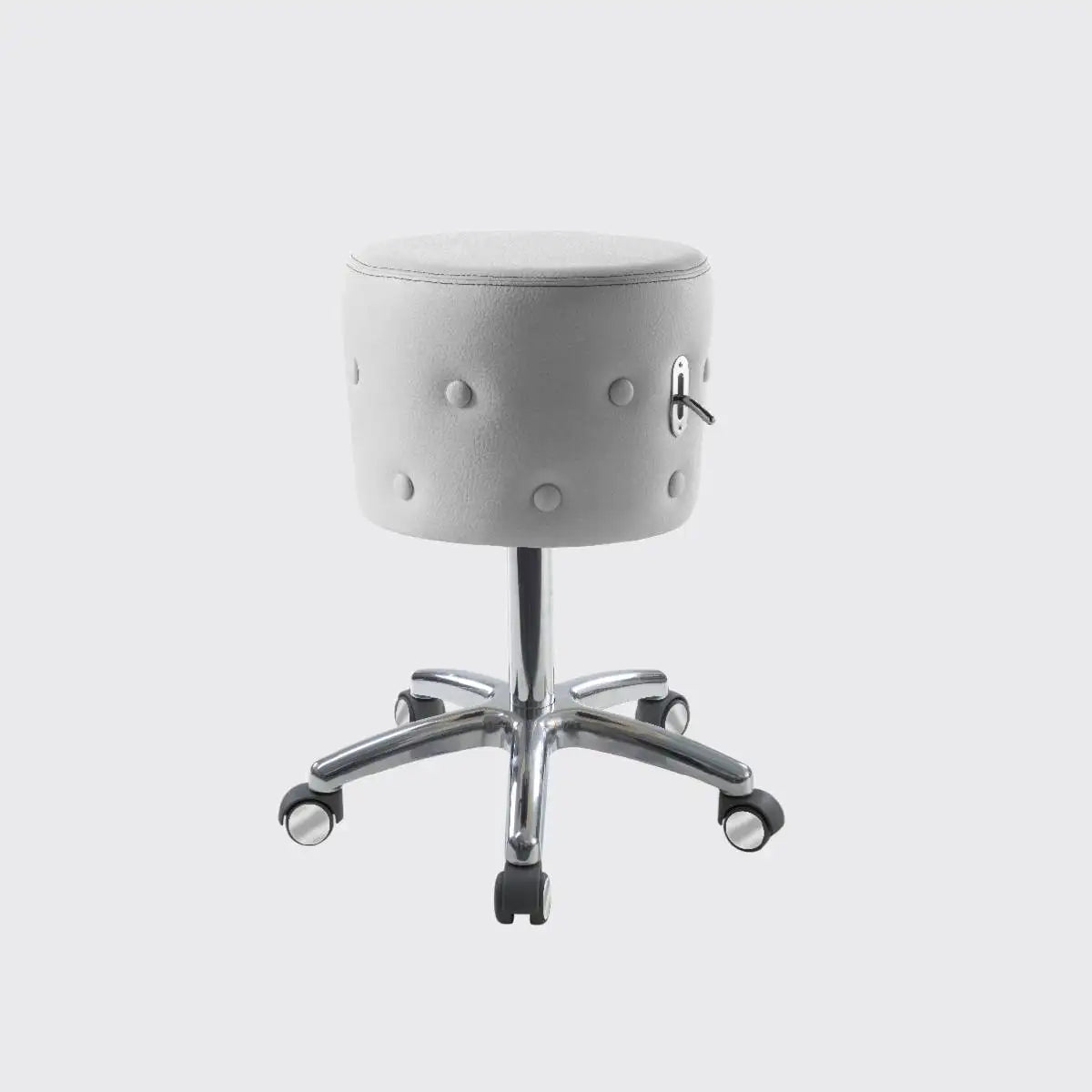Suite Stool wth Pouff Seat With Gaslift Regulation and Aluminum Base - Height 18.1"-23.6"