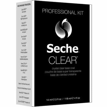 Seche Clear 4 oz refill bottle for nail salon backbar paired with station bottle