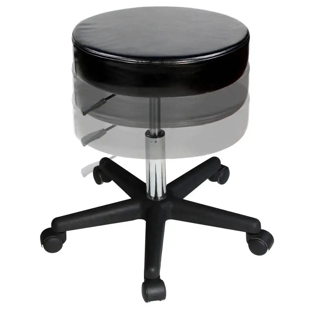 Master Massage Rolling Hydraulic Stool - Black