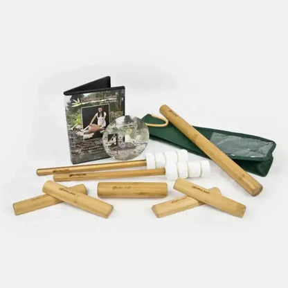 Bamboo-Fusion Table Stick Set with DVD, four carbonized bamboo sticks plus training media