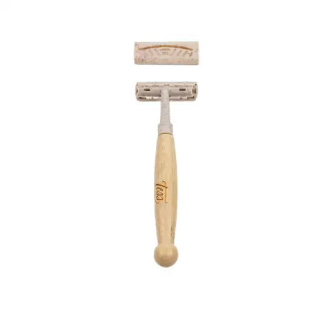 Tess Bamboo Triple Blade Razor with Wheat Straw Head - 250 per case