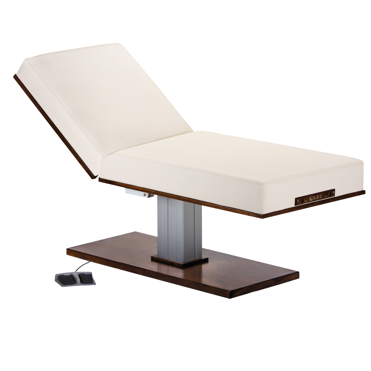Living Earth Crafts LEC Pedestal electric lift table with Electric Facial Back Tilt top