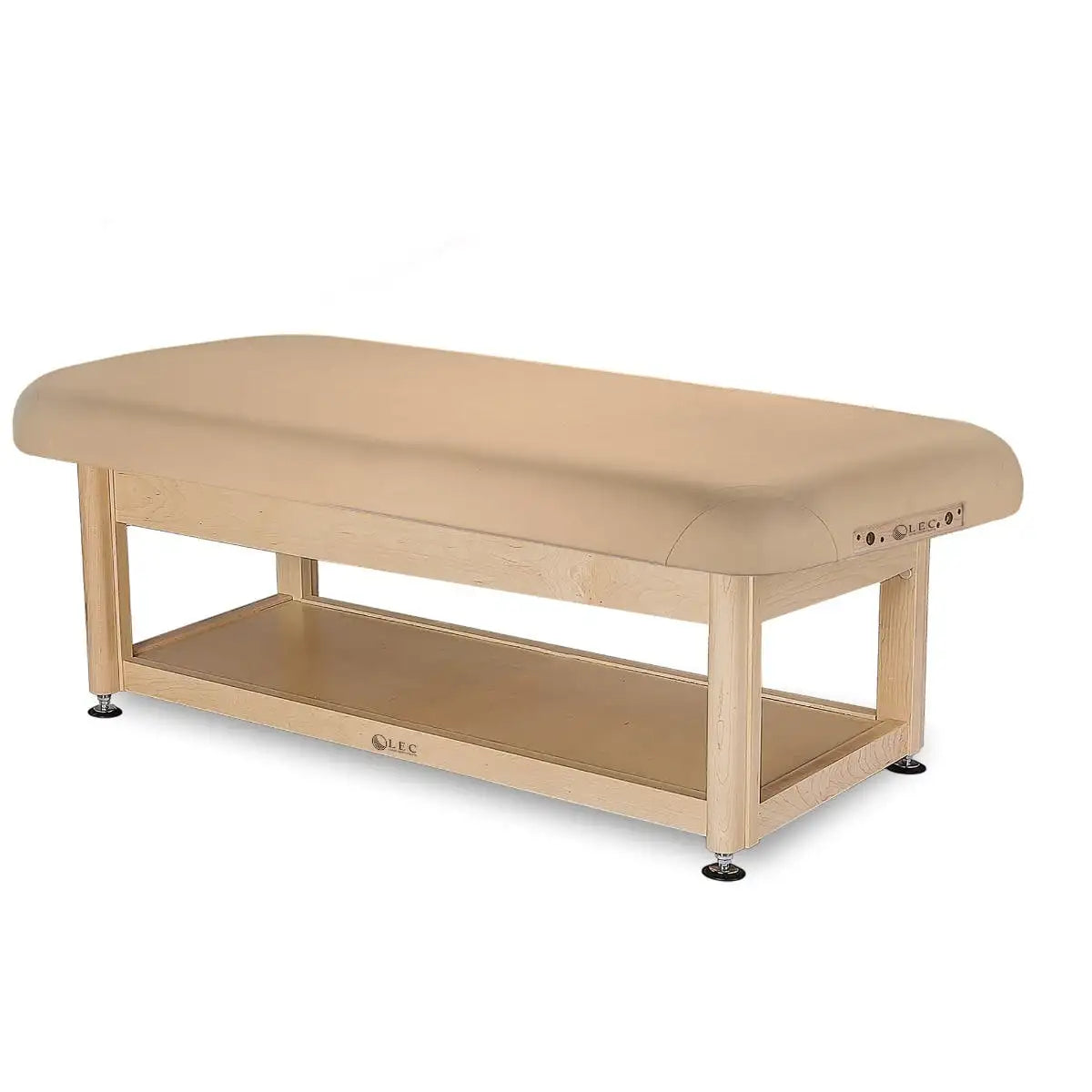 LEC Serenity flat top table, shelf base
