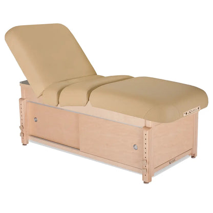 LEC Sonoma table, salon configuration, cabinet base