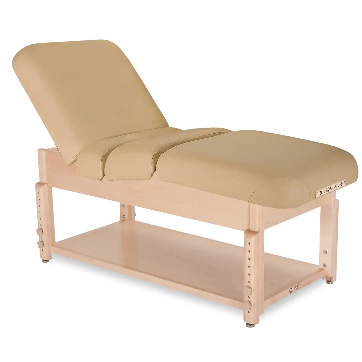 LEC Sonoma table, salon configuration, shelf base