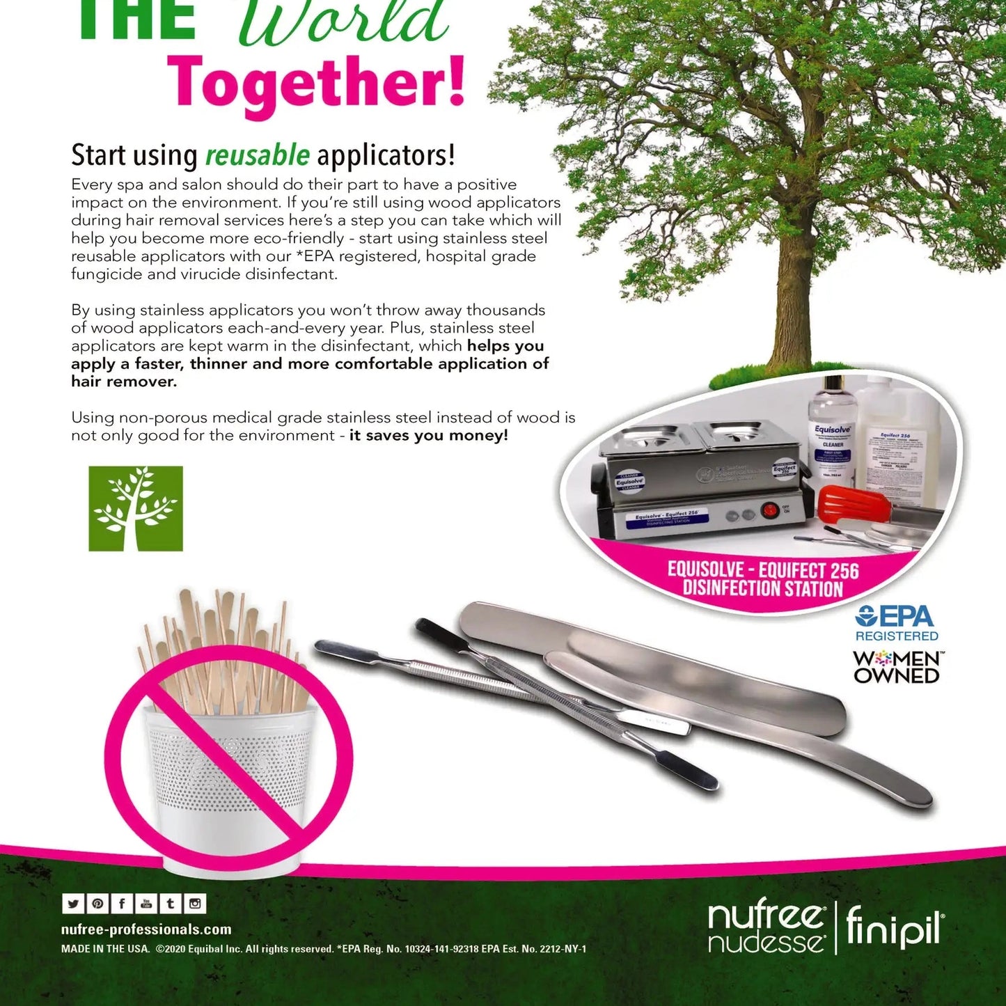Nufree Nudesse Stainless Steel Eyebrow Applicator - 2 Count