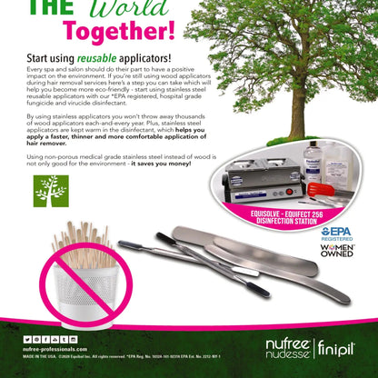 Nufree Nudesse Stainless Steel Eyebrow Applicator - 2 Count