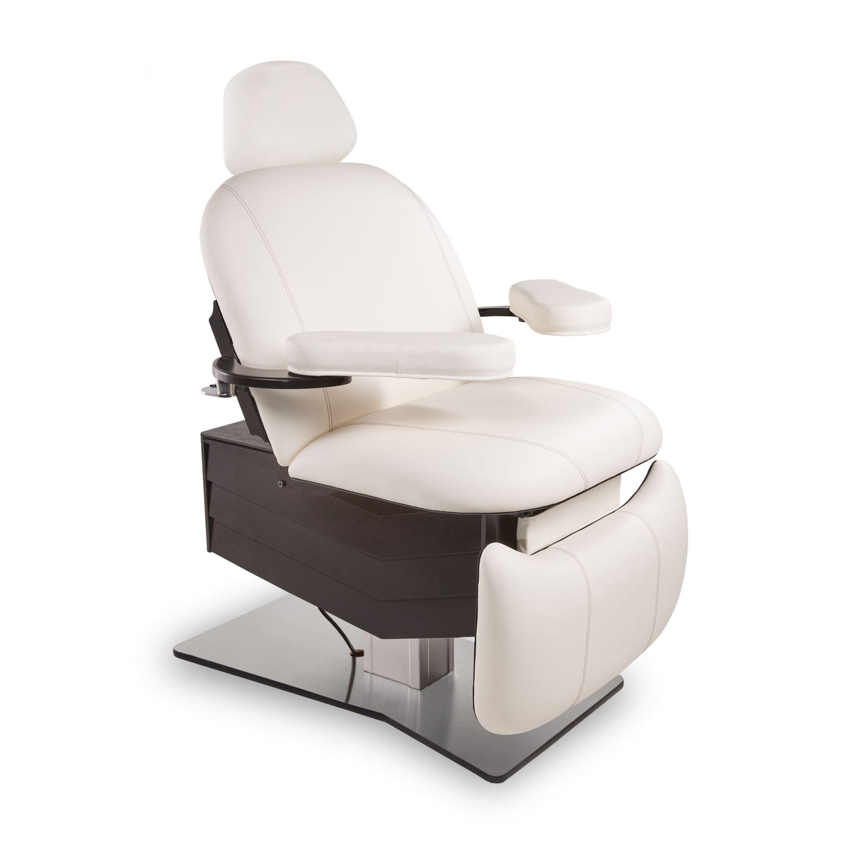 Living Earth Crafts Tribeca medi-spa chair, Chevron base, upright with side arms angled