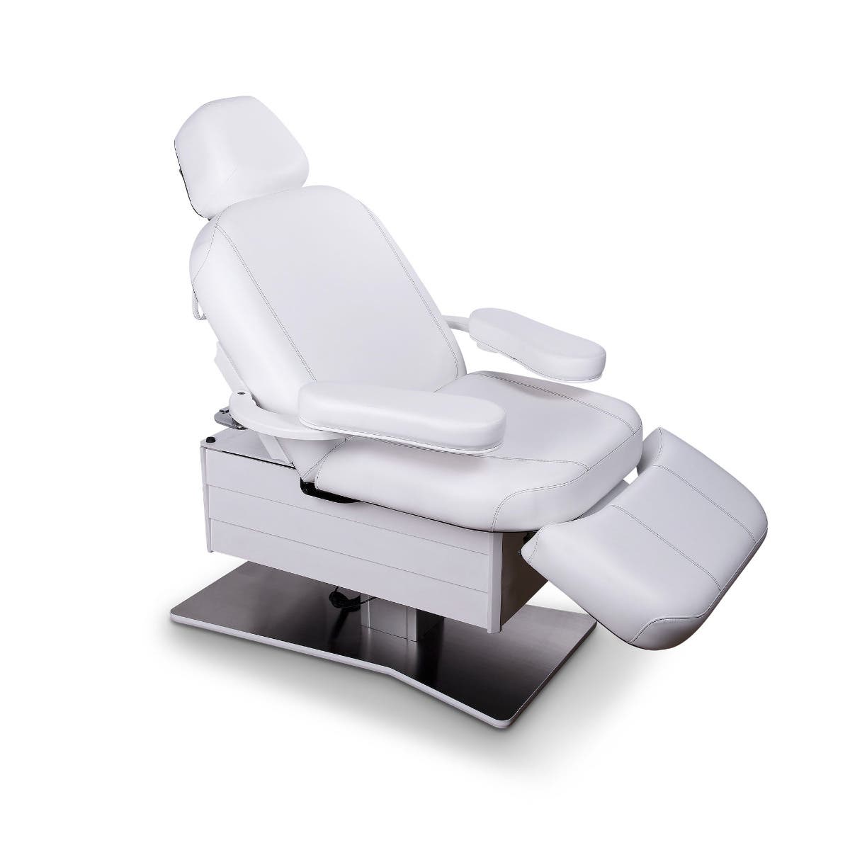 Living Earth Crafts Tribeca medi-spa chair, Linear base, reclined with side arms angled in