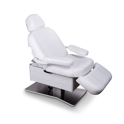Living Earth Crafts Tribeca medi-spa chair, Linear base, reclined with side arms angled in