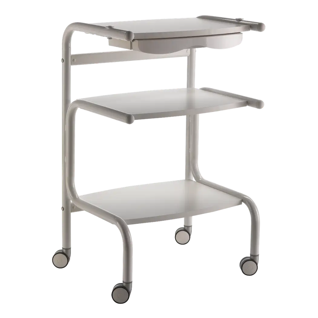 Tryllo Metal Trolley with 3 Shelves and 1 Small Drawer