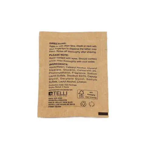 Tess Shave Cream Packet 8gm - 1000 per case