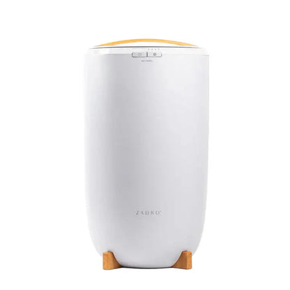 Zadro white bucket towel warmer for spas with auto-shutoff timer