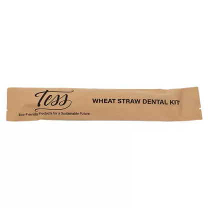 Tess WheatStraw Dental Kit-Toothbrush w/Toothpaste Pkt - 500 per case