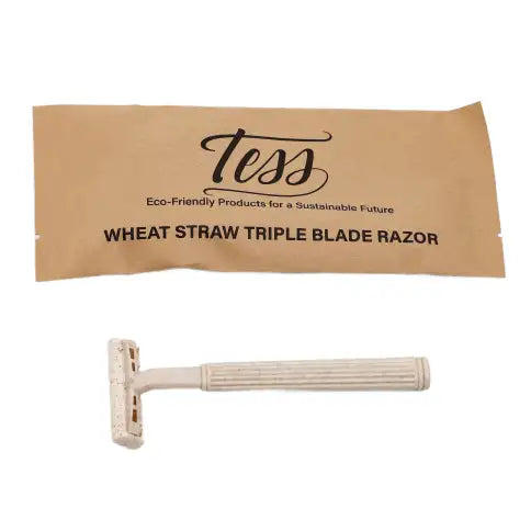 Tess Wheat Straw Triple Blade Razor - 500 per case