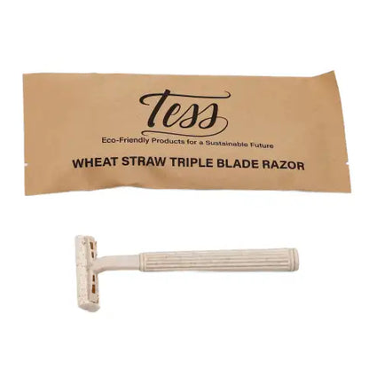 Tess Wheat Straw Triple Blade Razor - 500 per case