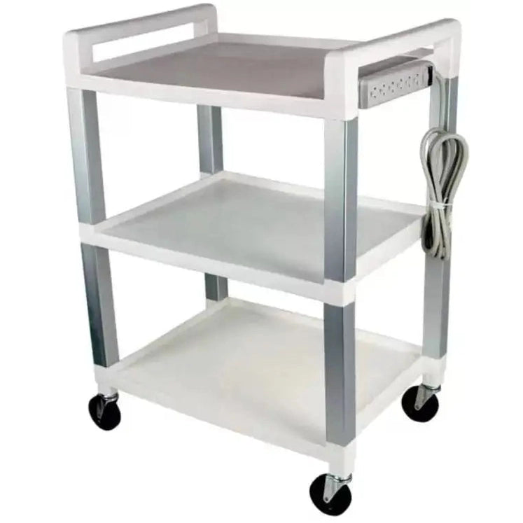 Ideal Poly 3 shelf with drawer, 16" x 20" x 29", White