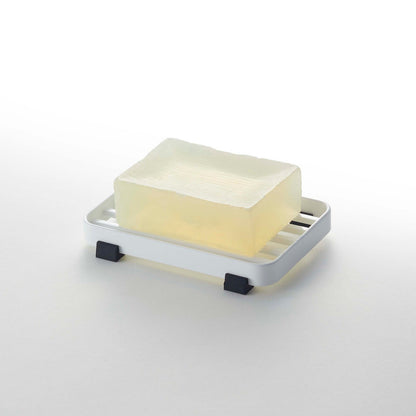 Prop photo showing Slotted Soap Tray with various props.