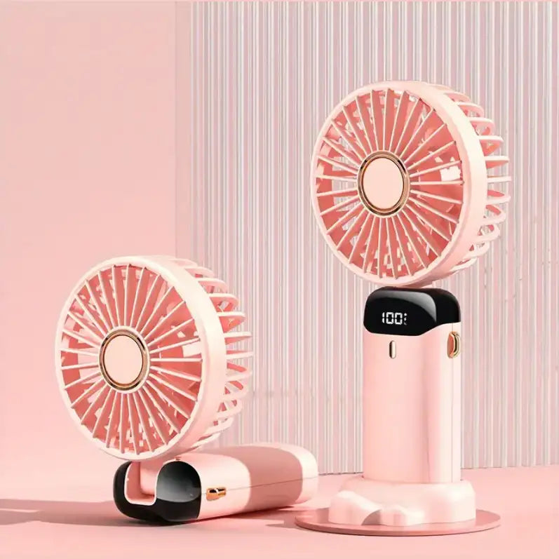 Portable USB Folding Handheld Fan- Pink