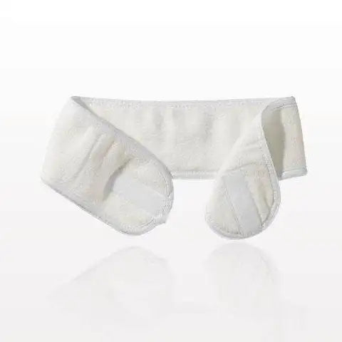 Headband with Velcro Closure - White