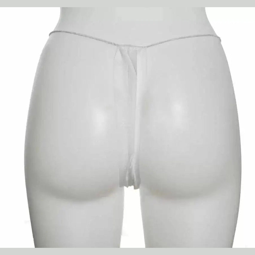 Dukal Reflections Disposable Thong Panty - White