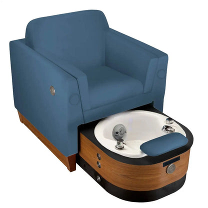 LEC Wilshire LE pedicure chair, mystic blue