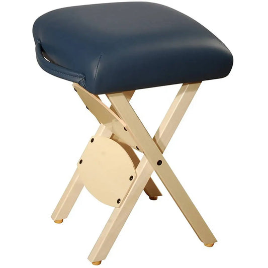 Master Massage Wooden Folding Stool - Royal Blue