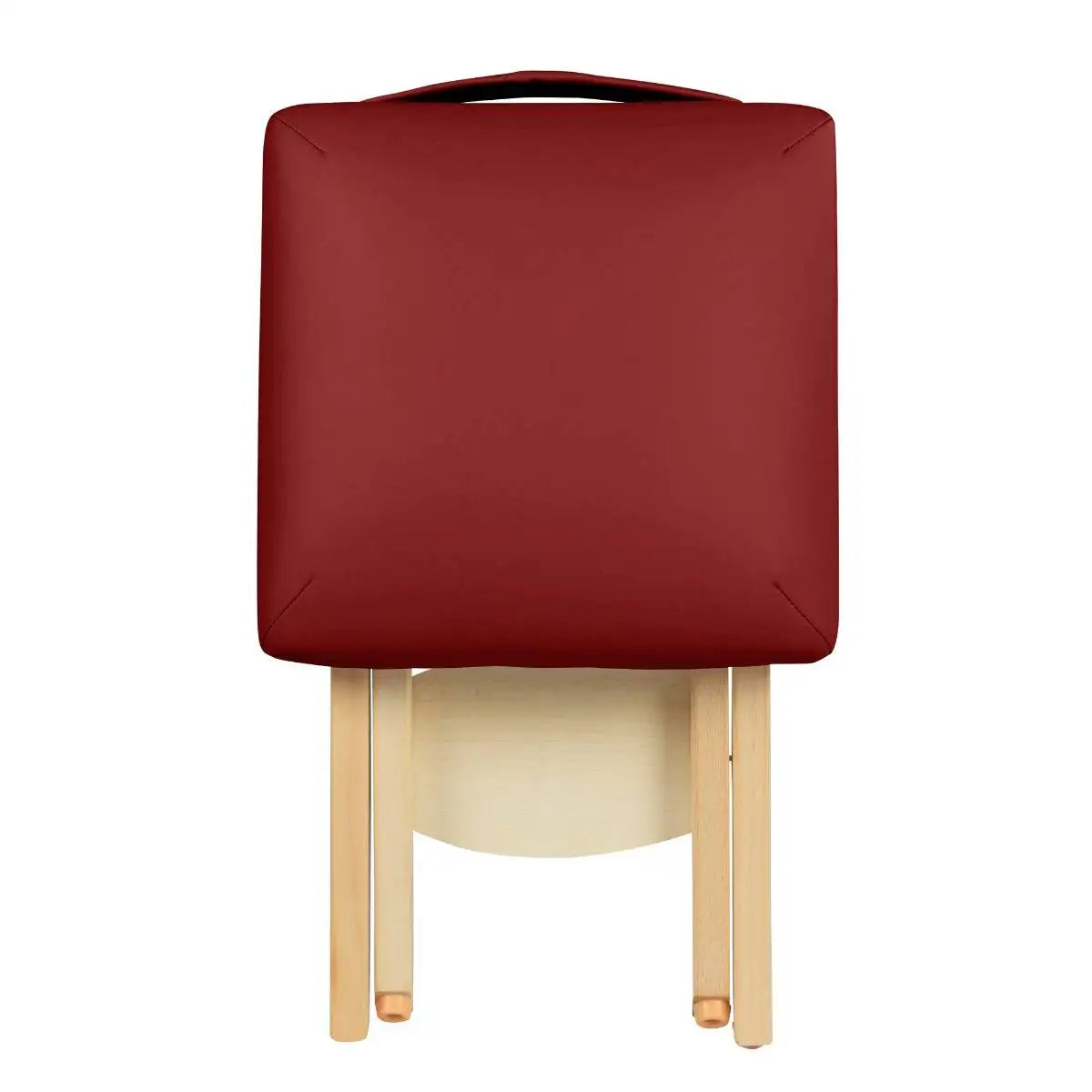 Master Massage Wooden Folding Stool - Burgundy