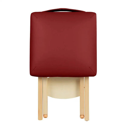 Master Massage Wooden Folding Stool - Burgundy