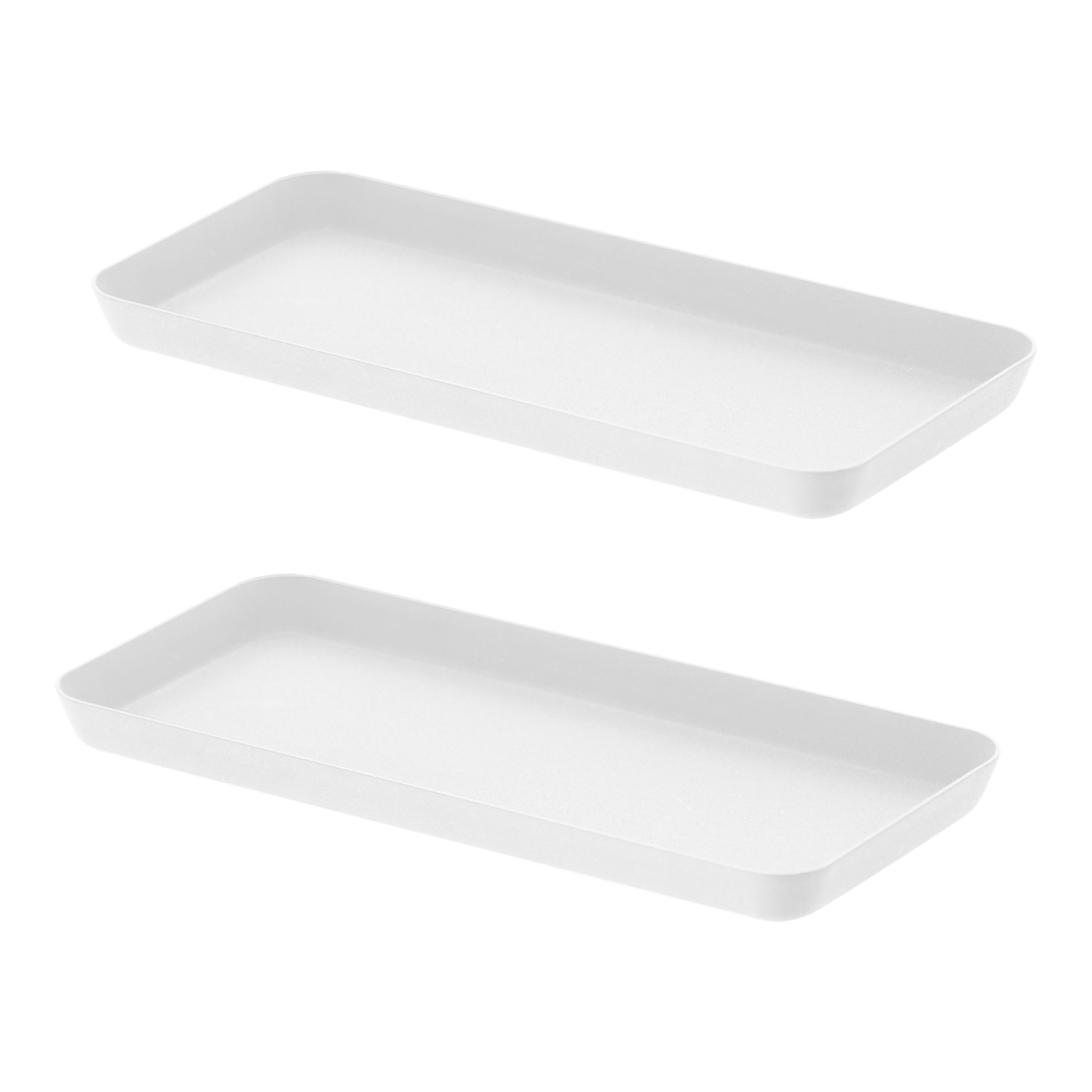 Amenity Tray - Steel - Flat (Set of 2) on a blank background.