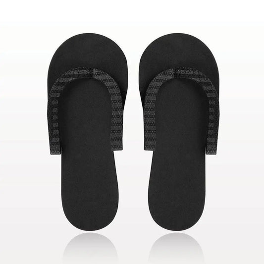 Slip Resistant Pedicure Slipper - Black (12 Pairs)