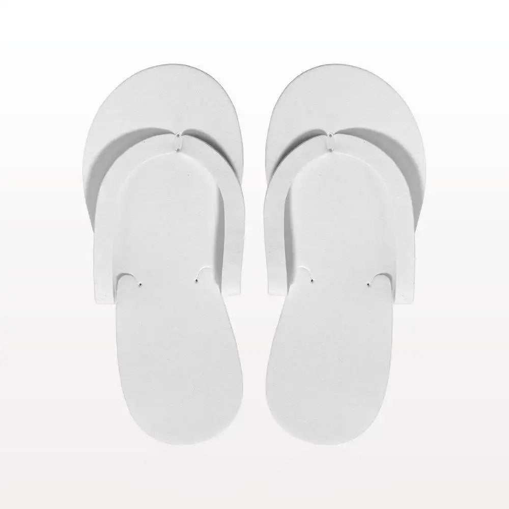 Slip Resistant Pedicure Slipper - White (12 Pairs)