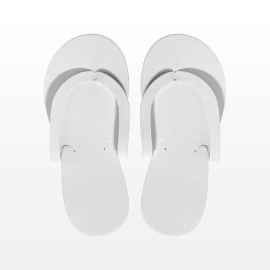 Slip Resistant Pedicure Slipper - White (12 Pairs)
