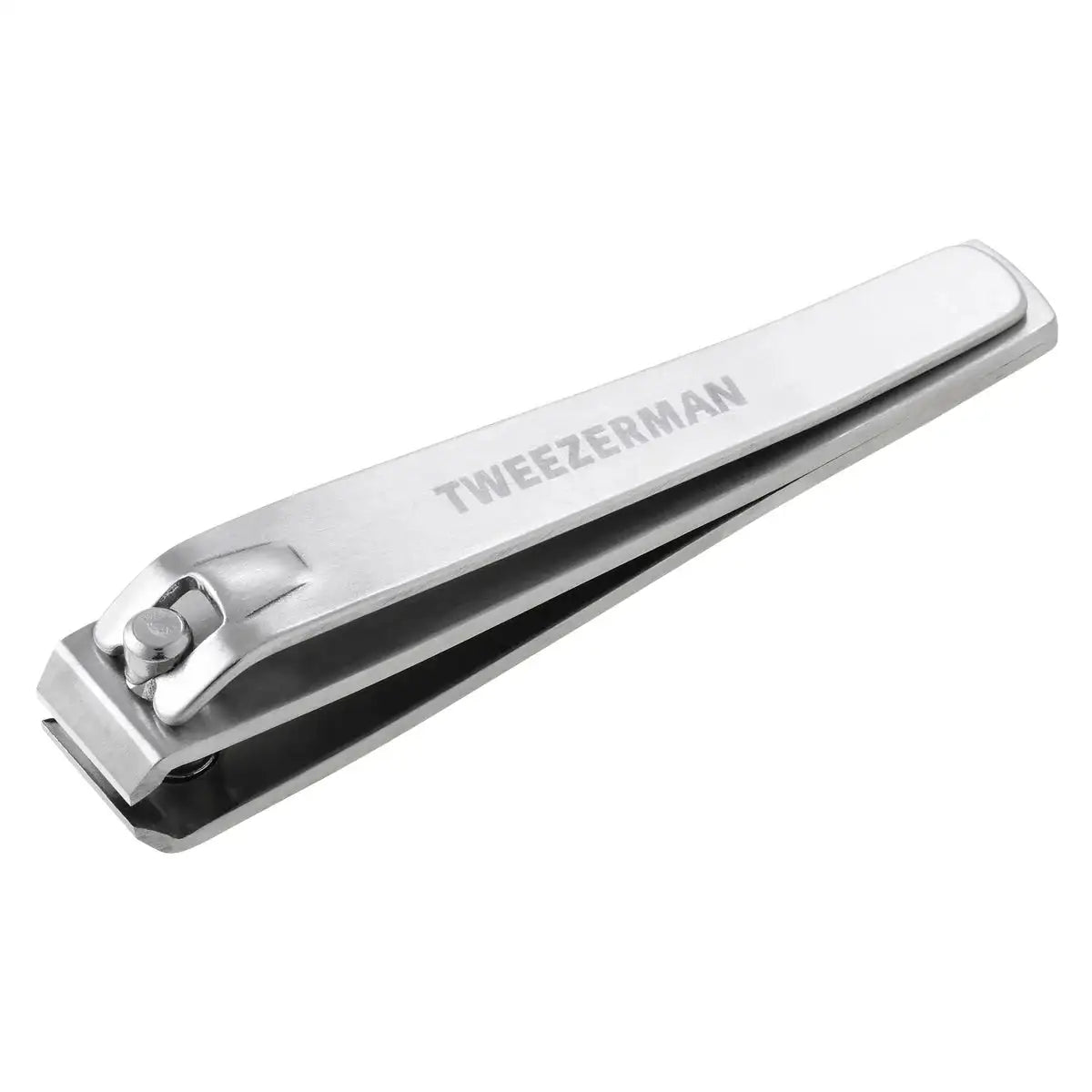 Tweezerman stainless steel toenail clipper with straight blade for pedicure