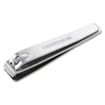 Tweezerman stainless steel toenail clipper with straight blade for pedicure
